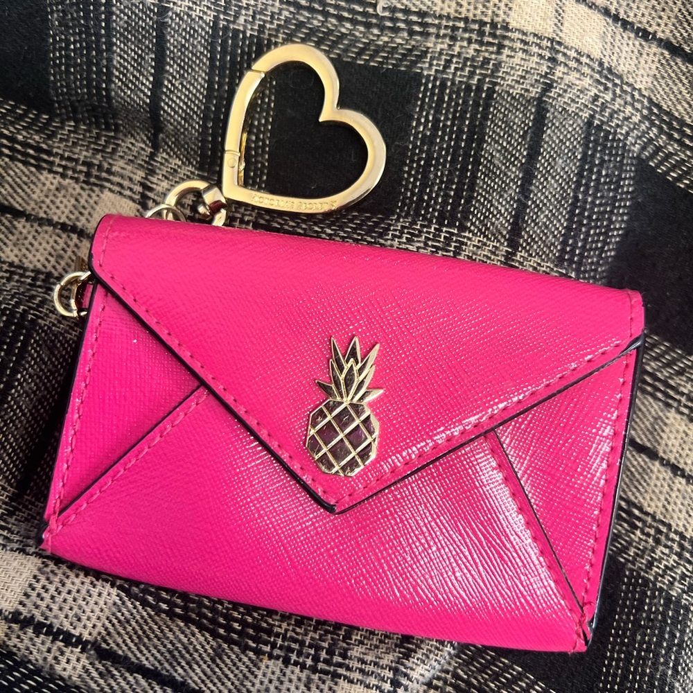 Pink Envelope Wallet with Heart Keychain